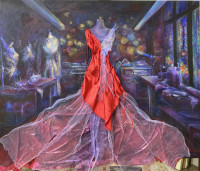 Když móda odpočívá, 4900Kč, mix media on canvas 50x70cm