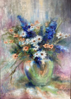 Pozdrav ze zahrádky, 3900Kč, oil on canvas 50x70cm