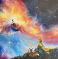 Malý princ, 2900Kč, acryl on canvas 50x50cm