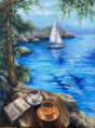 Pozvání na kávu, 4900Kč, oil on canvas, 60x80cm